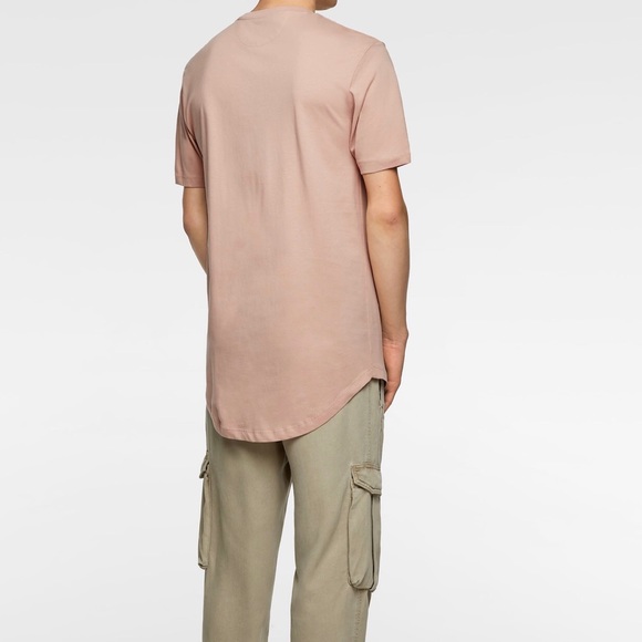 zara long length t shirt